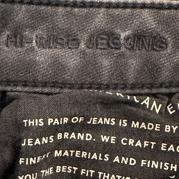 American Eagle Outfitters Hi-Rise Jegging Super Stretch Charcoal Jeans 0 Long - Picture 13 of 13